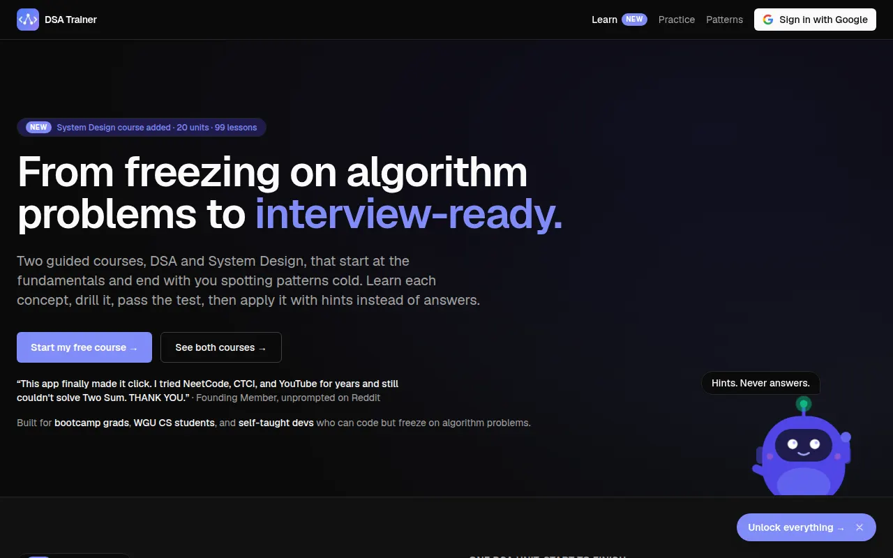 Homepage of dsatrainer.com