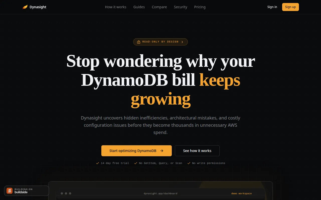 Homepage of dynasight.app