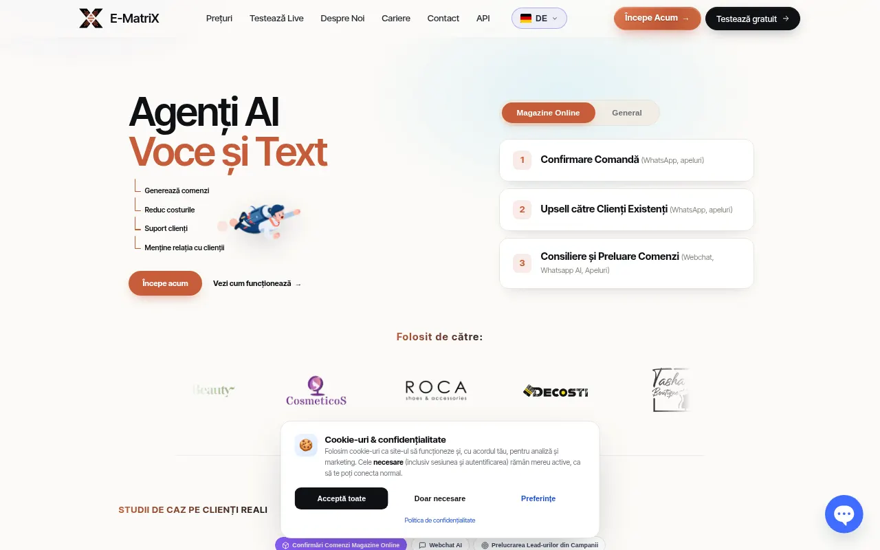 Homepage of e-matrix.ro