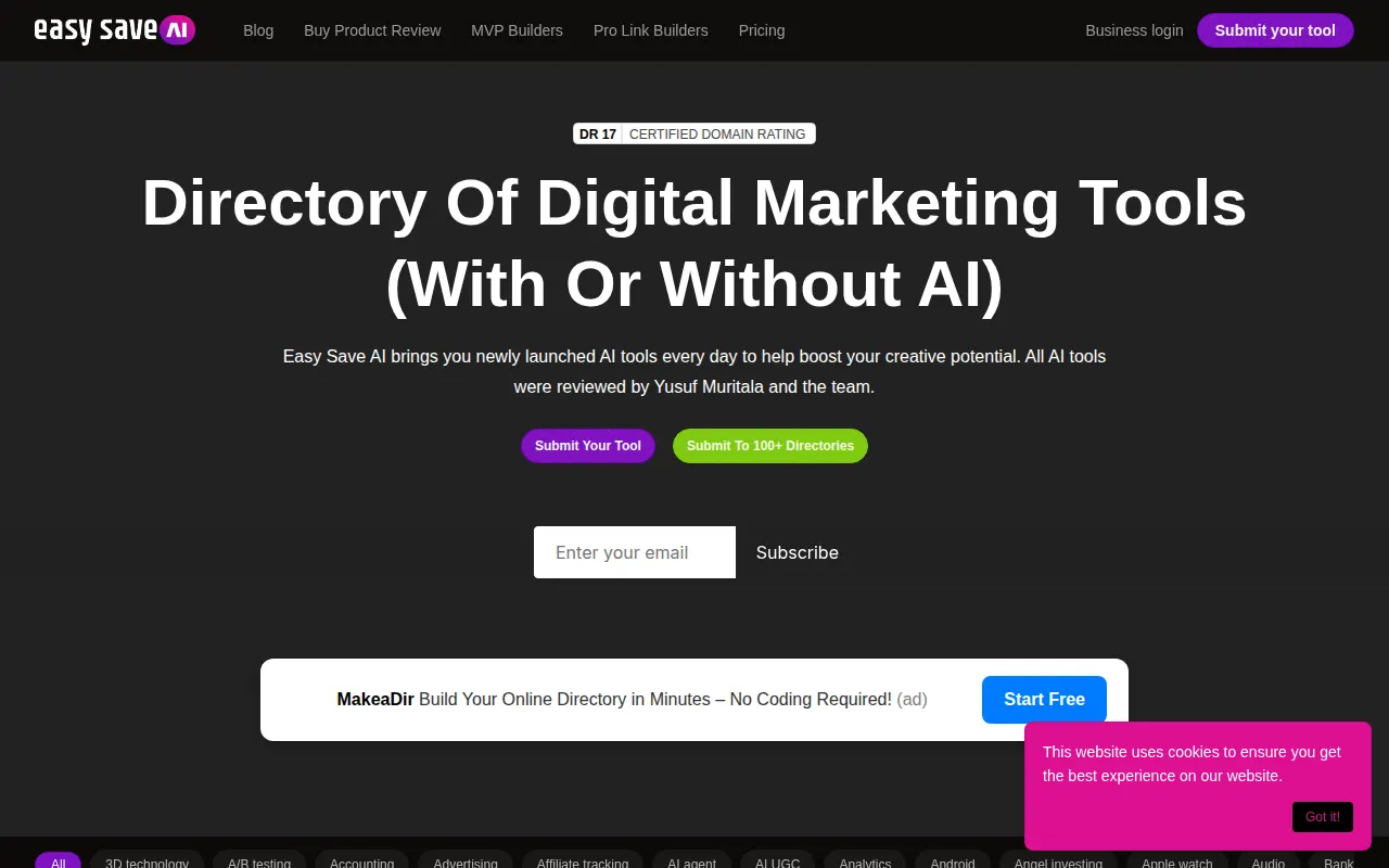 Homepage of easysaveai.com