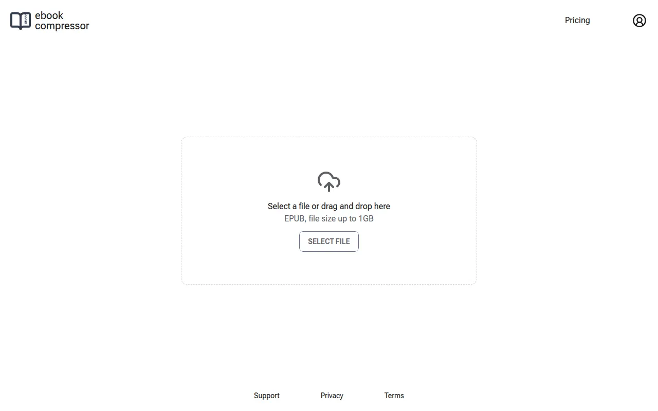 Homepage of ebookcompressor.com