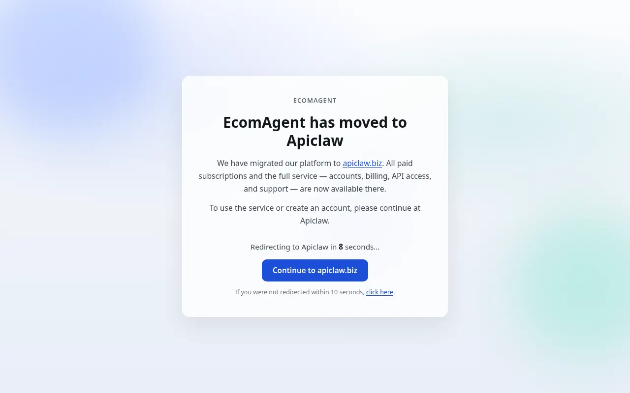 Homepage of ecomagent.in