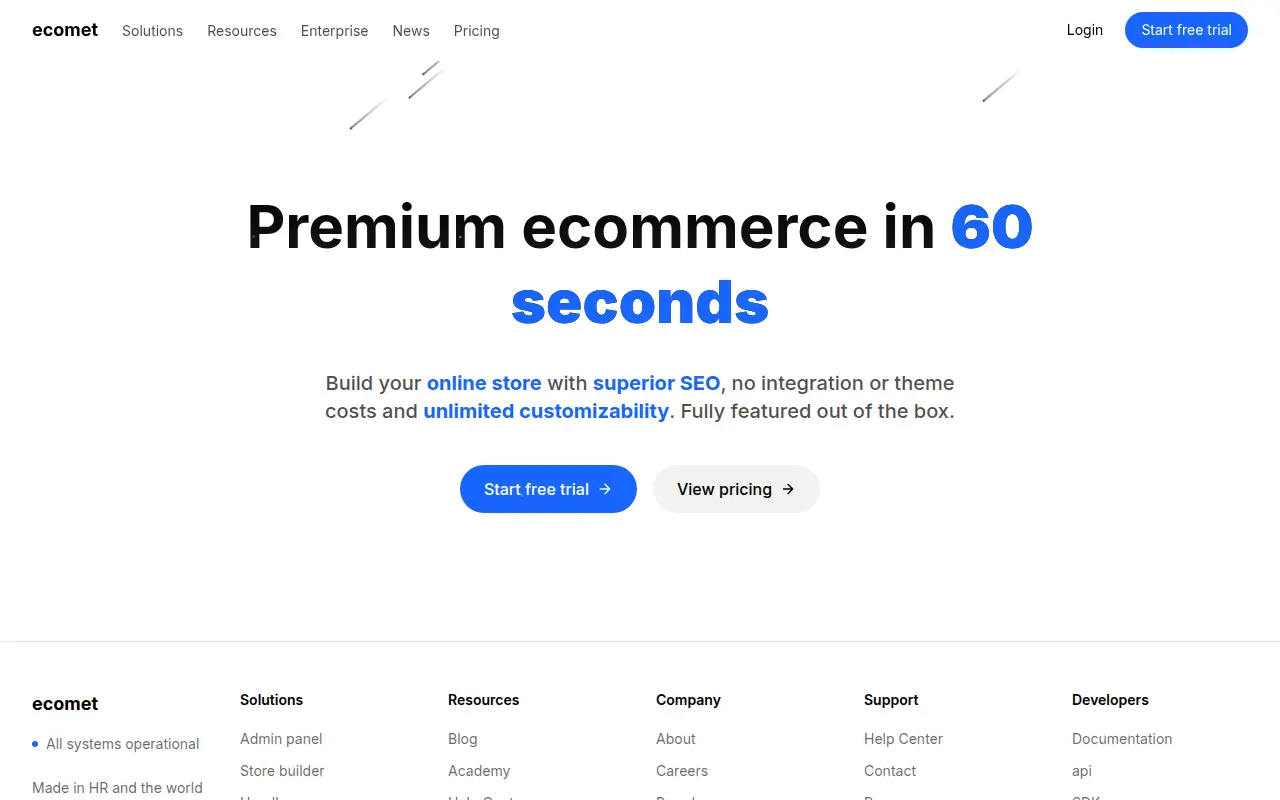 Homepage of ecomet.co