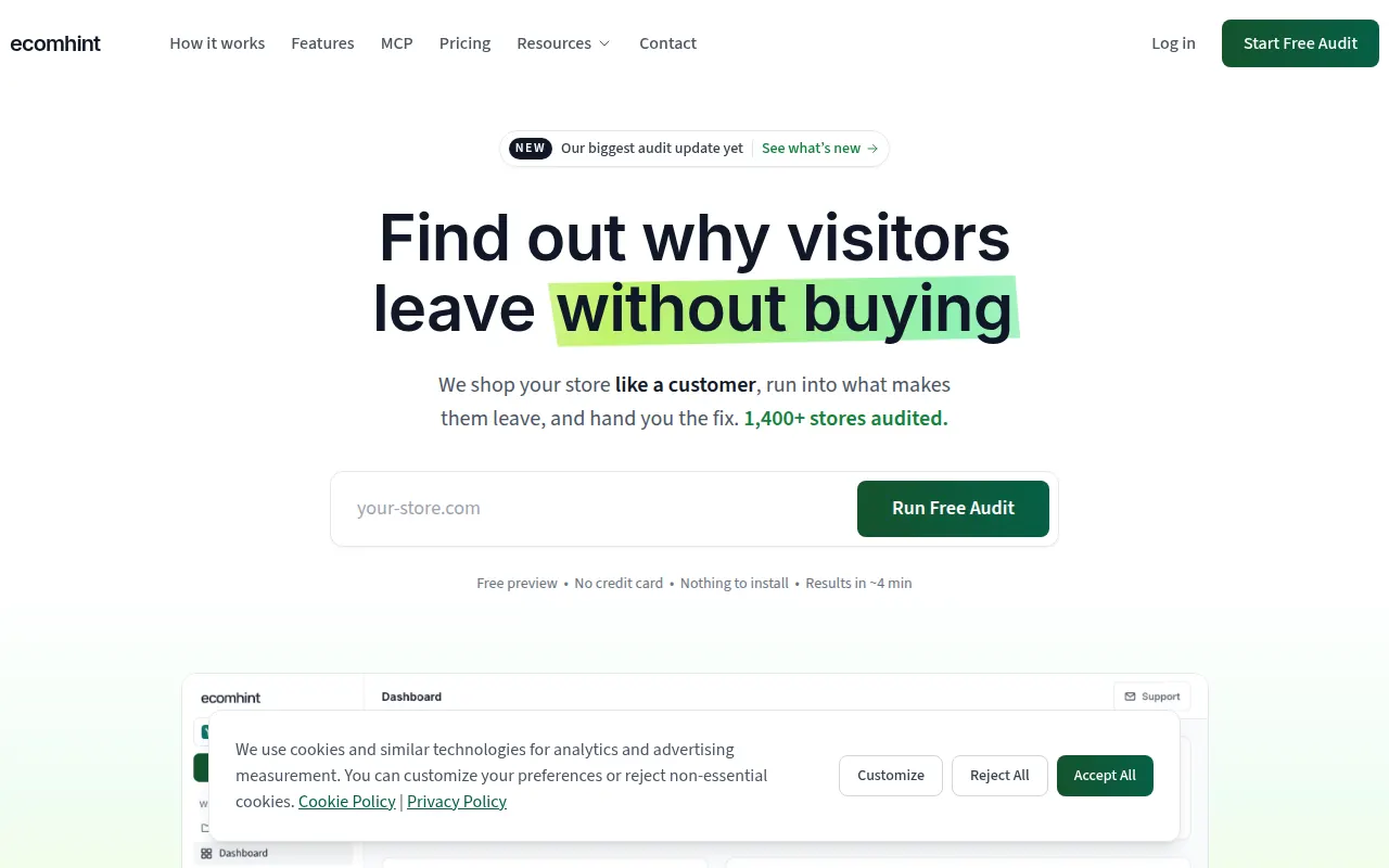 Homepage of ecomhint.com