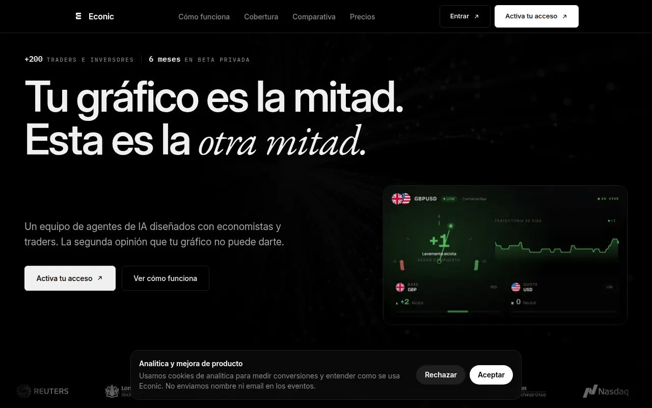 Homepage of econic.pro