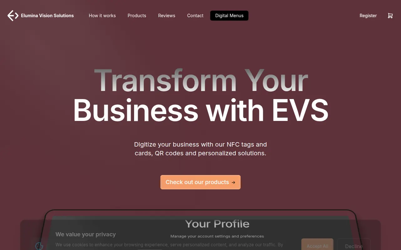 Homepage of eluminavision.com