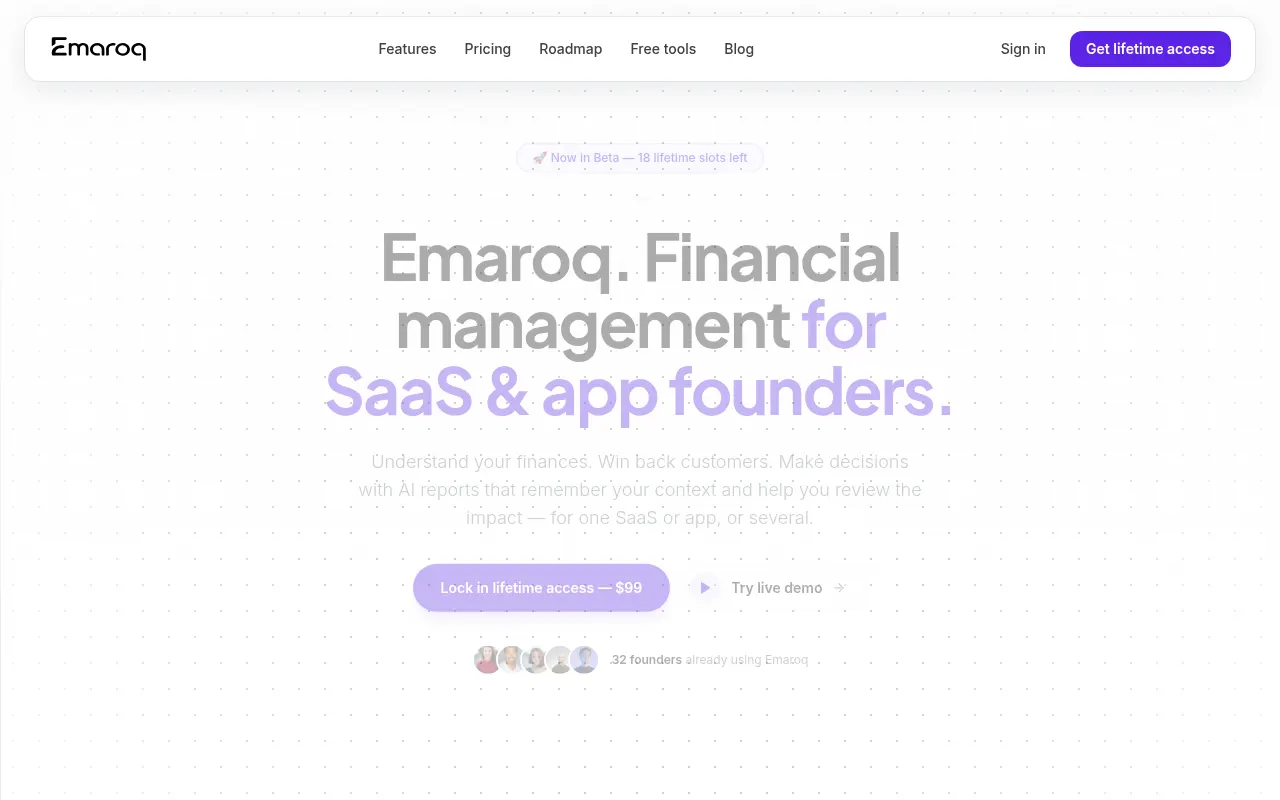 Homepage of emaroq.com