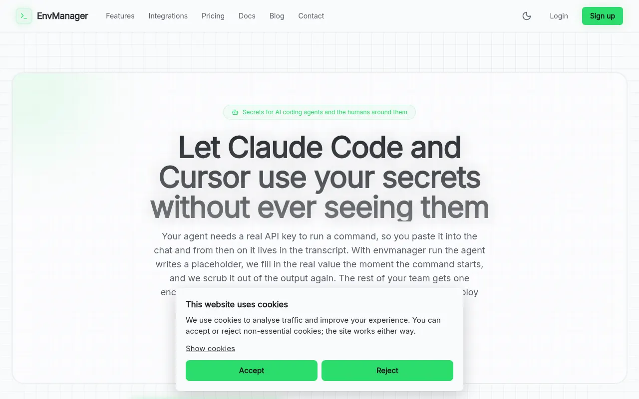 Homepage of envmanager.com