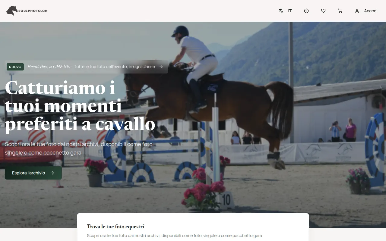 Homepage of equiphoto.ch