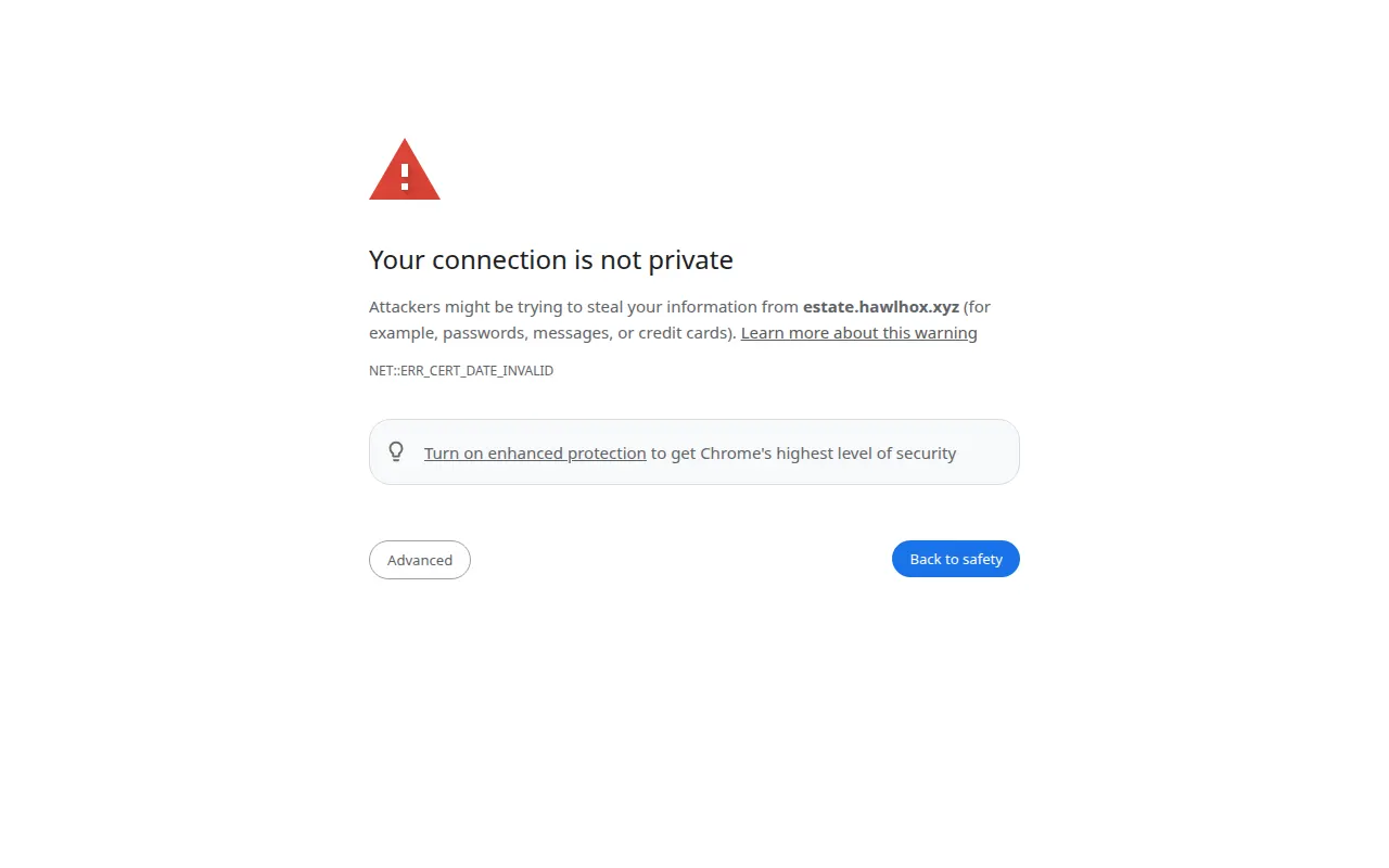 Homepage of estate.hawlhox.xyz