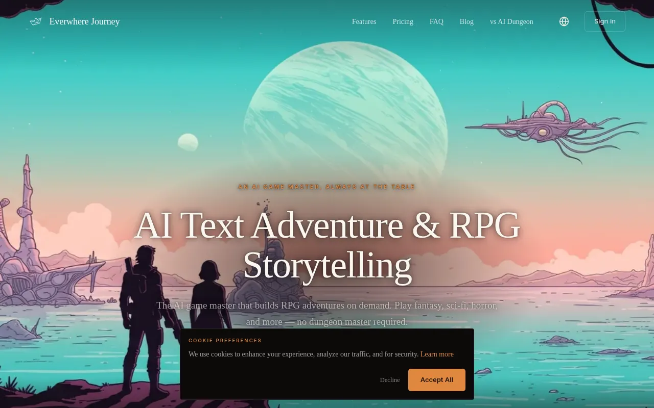 Homepage of everwhere.app