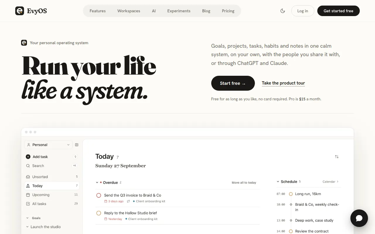 Homepage of evyos.com