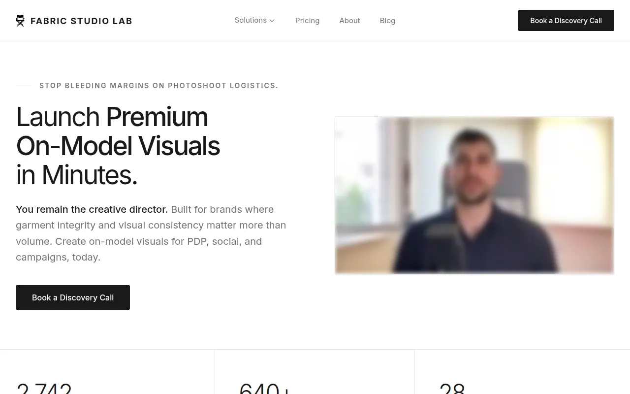 Homepage of fabricstudiolab.com