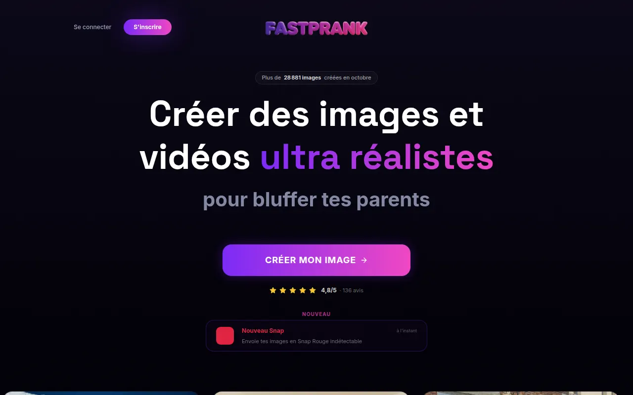 Homepage of fastprank.com