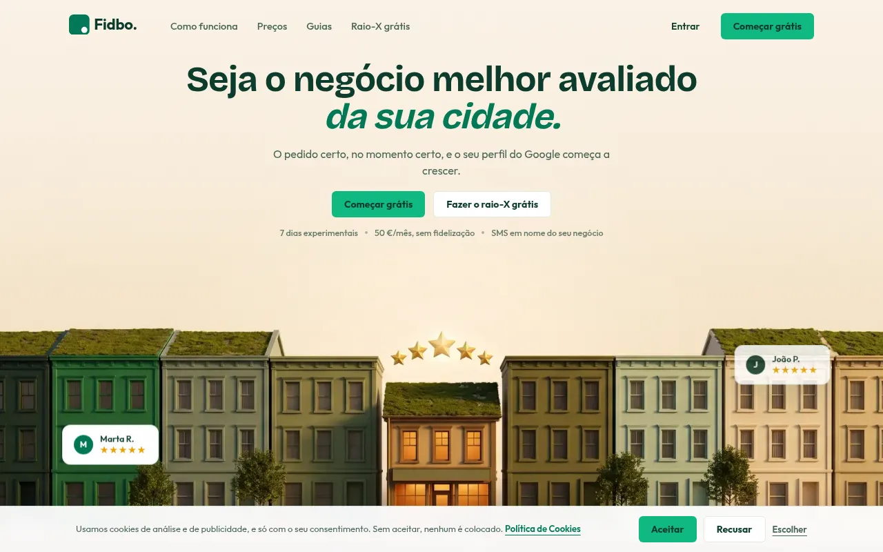 Homepage of fidbo.pt