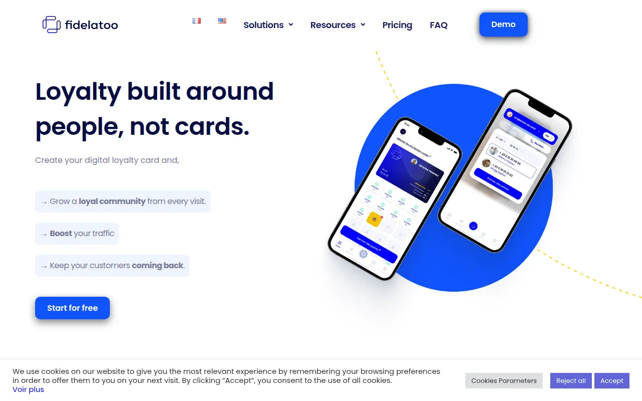 Homepage of fidelatoo.fr