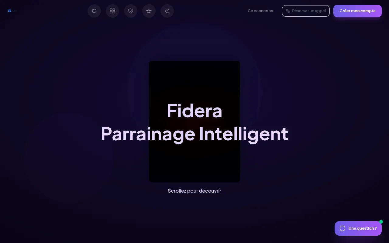 Homepage of fidera.app