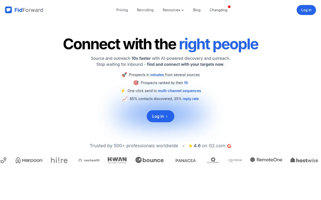 Homepage of fidforward.com
