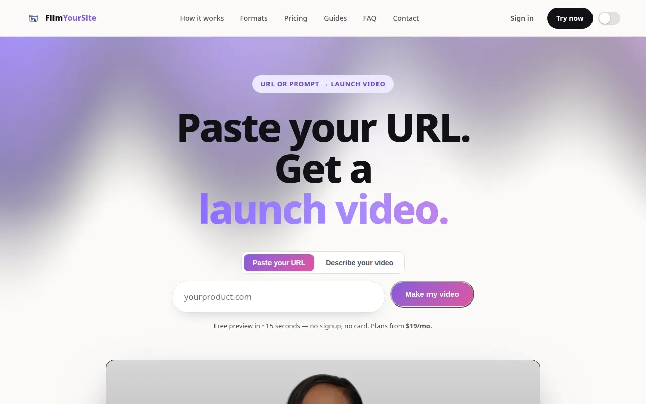 Homepage of filmyoursite.com