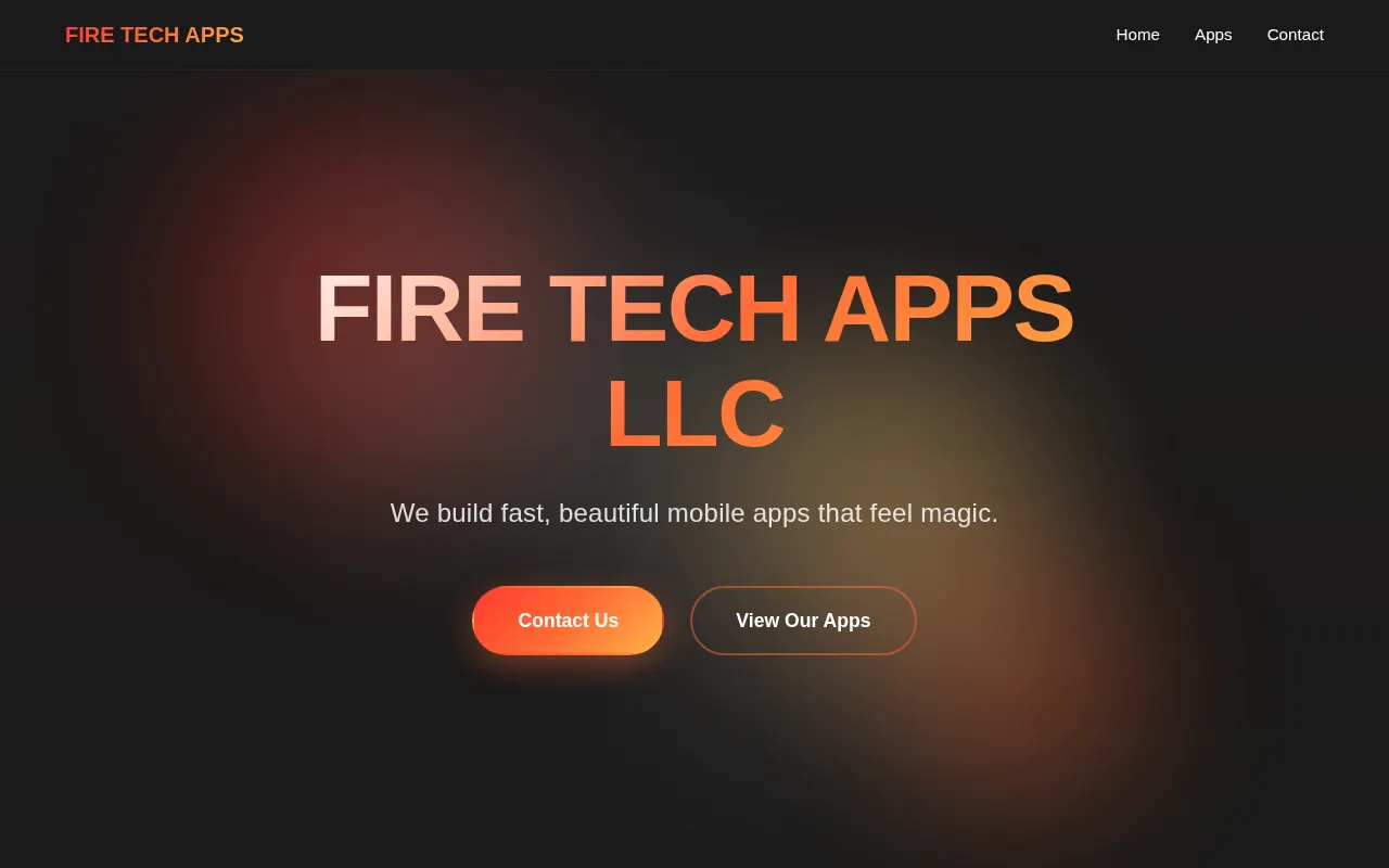 Homepage of firetechappsllc.com