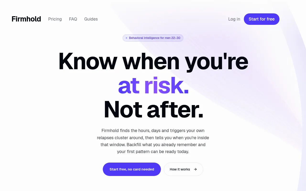 Homepage of firmhold.app