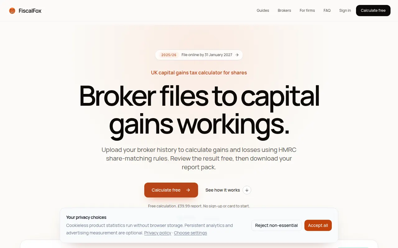 Homepage of fiscal-fox.com