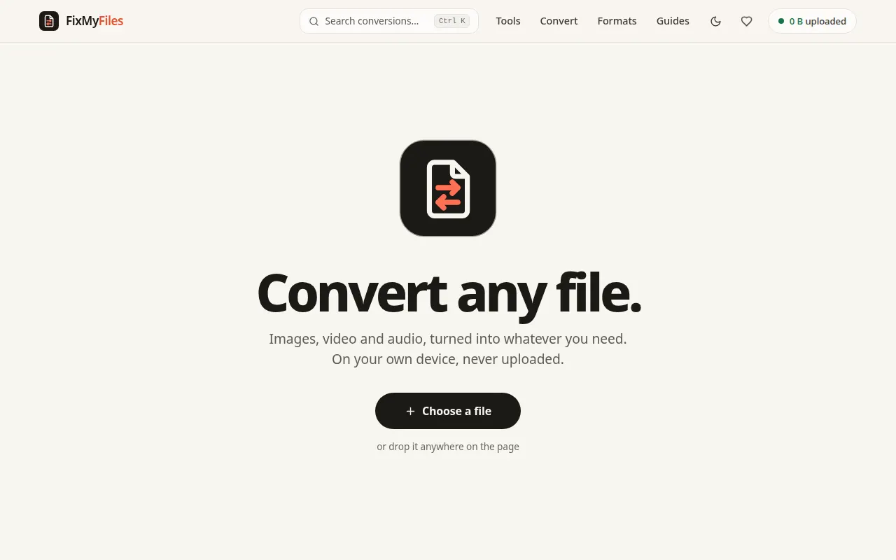 Homepage of fixmyfiles.cc