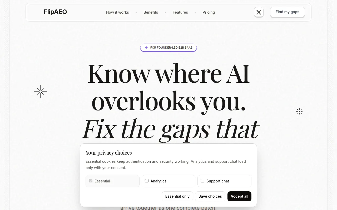 Homepage of flipaeo.com