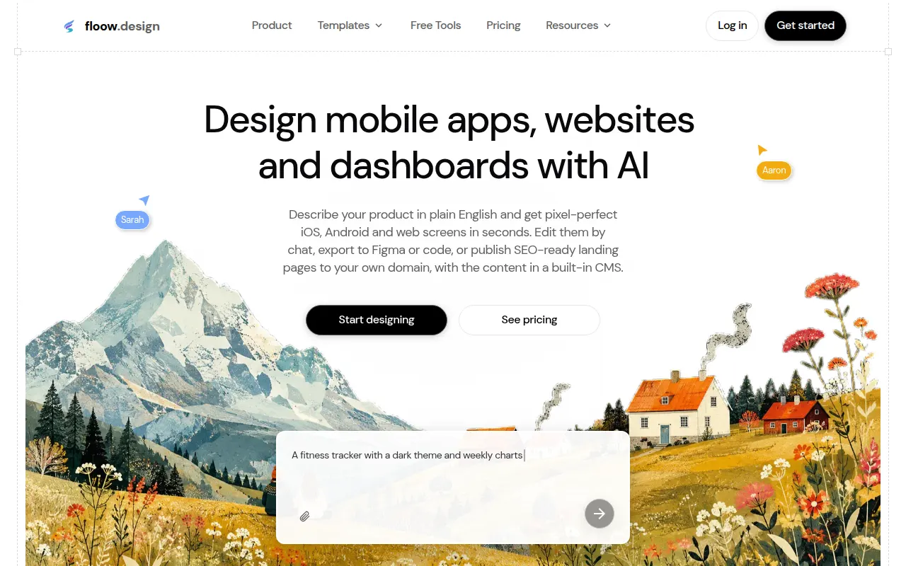 Homepage of floow.design