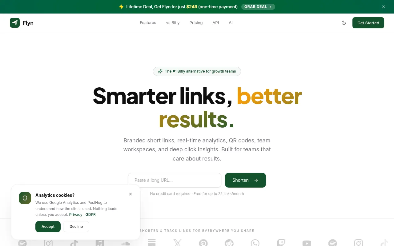 Homepage of flyn.to