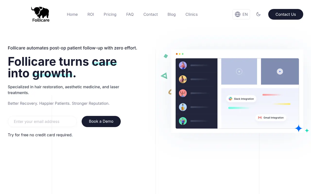 Homepage of follica.re
