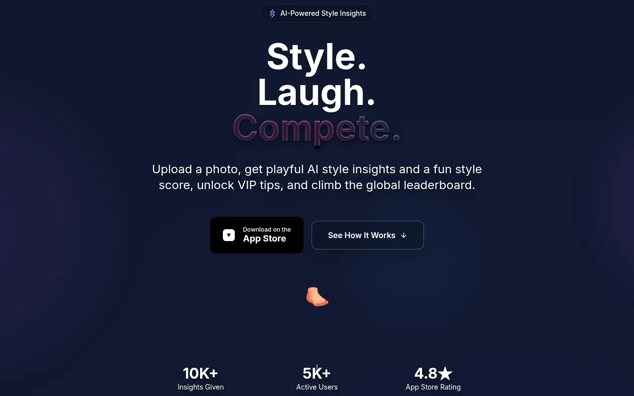 Homepage of footaiapp.com