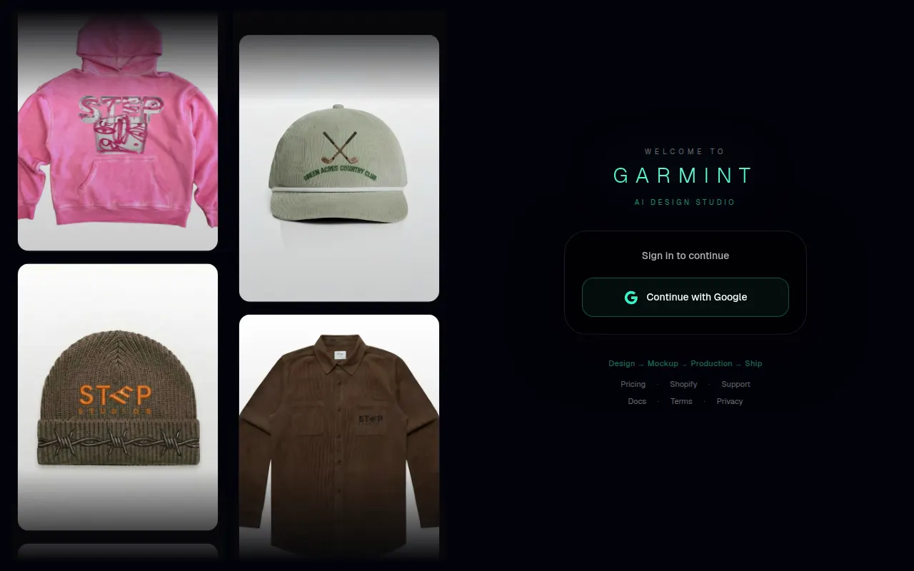 Homepage of garmint.app