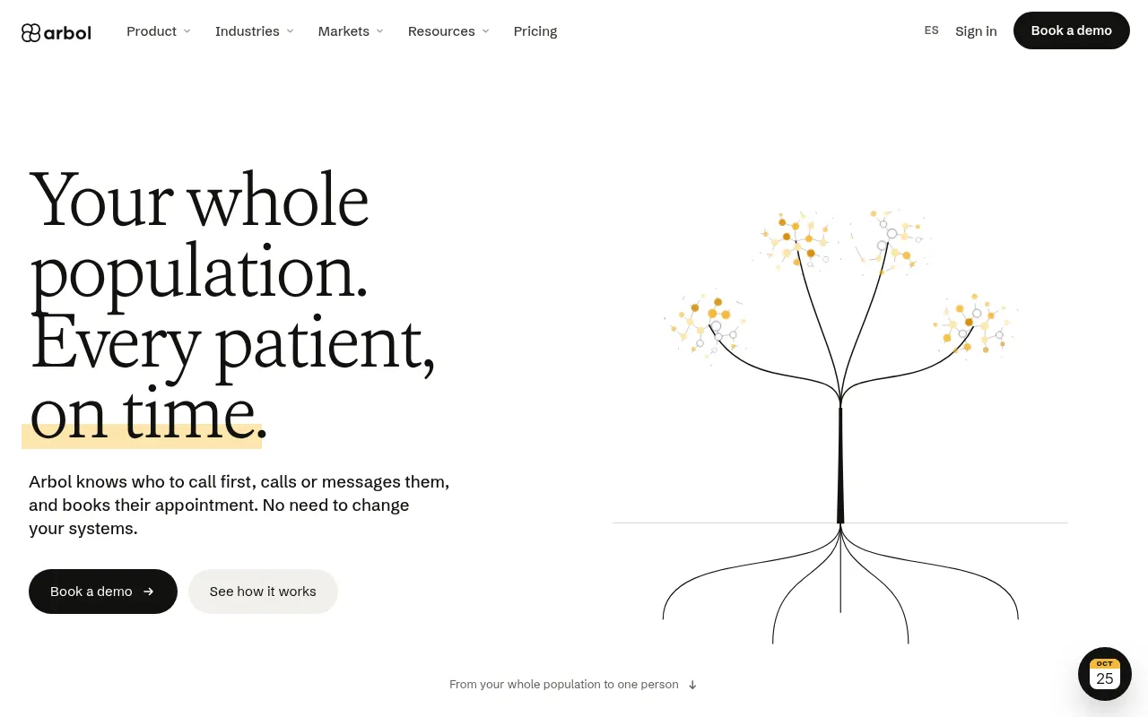 Homepage of getarbol.com