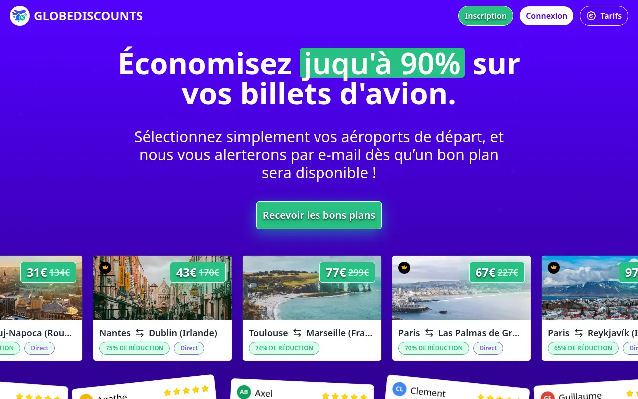 Homepage of globediscounts.com