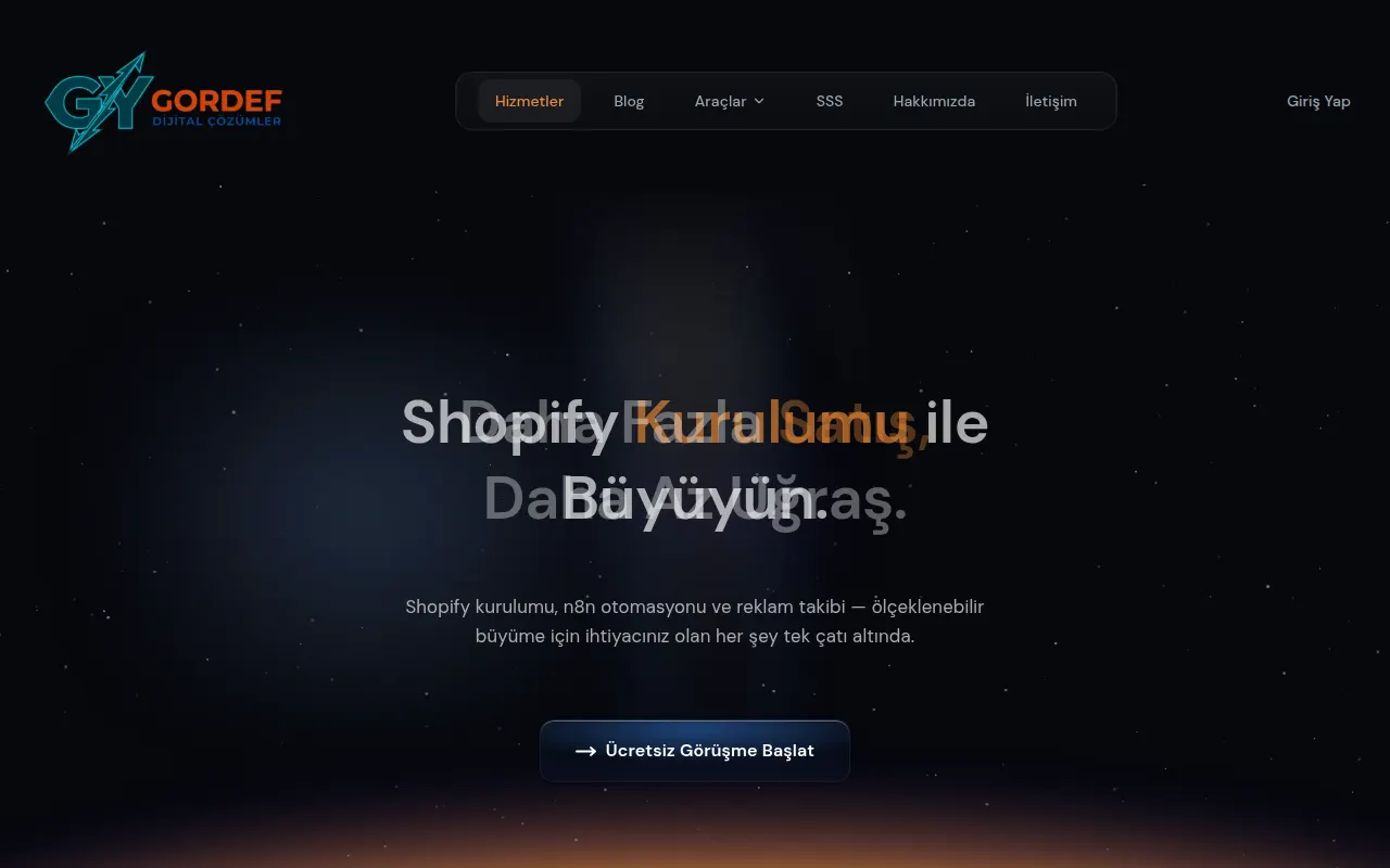Homepage of gordef.com