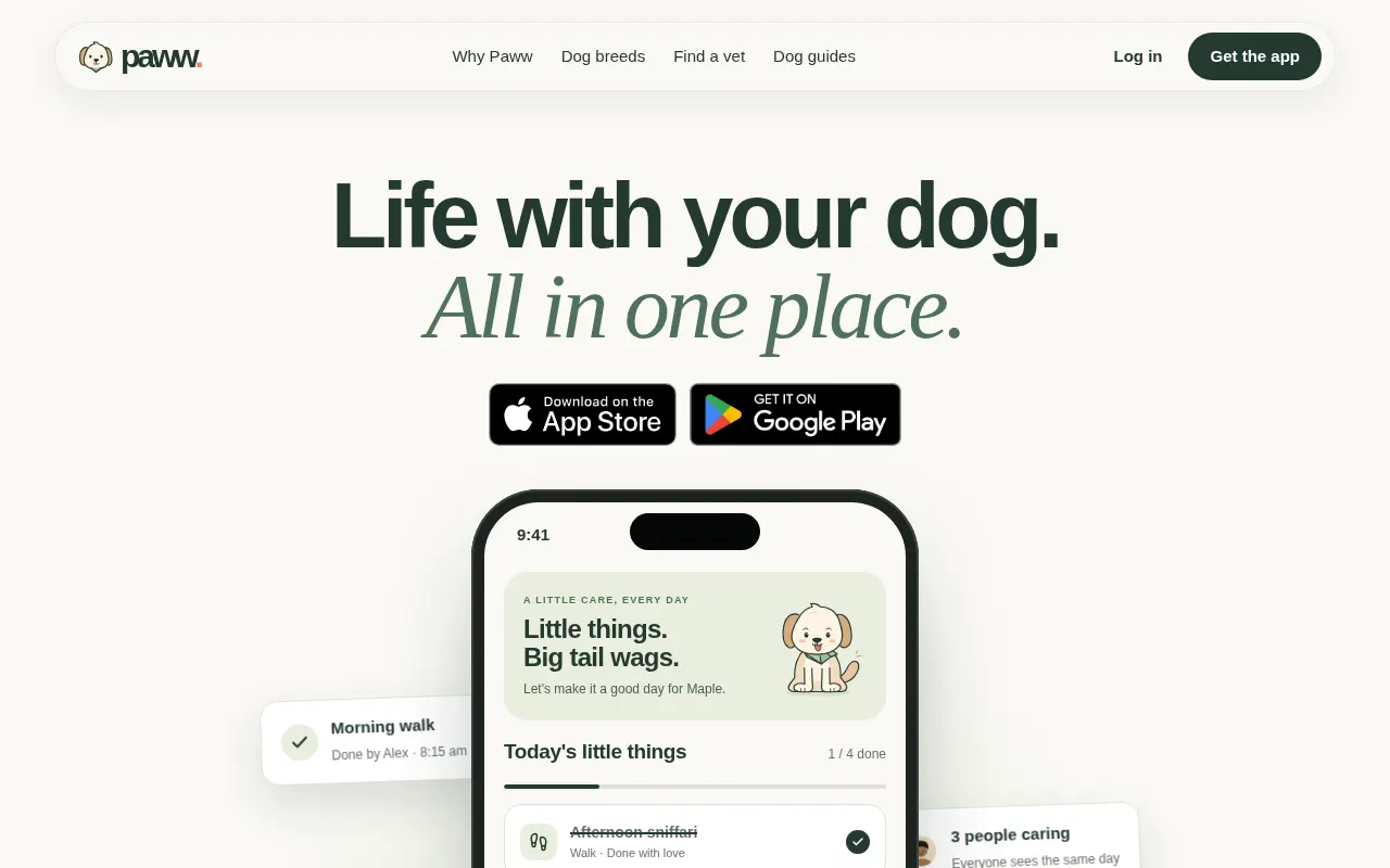 Homepage of heypaww.com