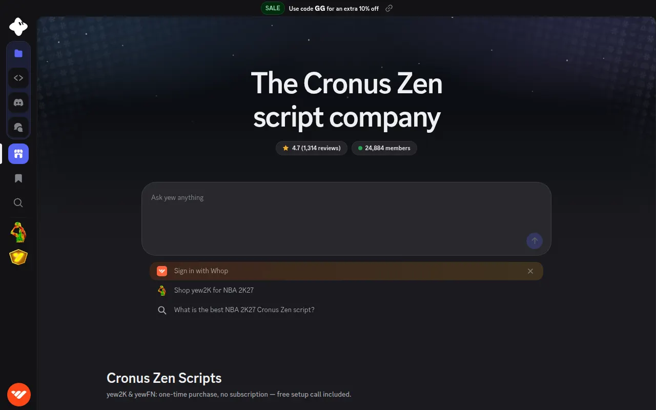 Homepage of yew.gg